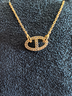 APM MonacoAPM Monaco楊紫同款金黃色鎖骨鏈高級時(shí)尚豬鼻子項鏈送女友毛衣鏈新年禮物 曬單實(shí)拍圖