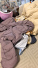 鴨鴨兒童輕薄羽絨服男女童短款寶寶小童中大童連帽童裝冬季外套KX 淺紫 120 曬單實(shí)拍圖