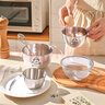 國風(fēng)304不銹鋼打蛋碗廚房烘焙打雞蛋專(zhuān)用碗帶把手帶刻度調料碗料理碗 【304鋼】手持烘焙碗-中號 曬單實(shí)拍圖