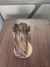 北邁輕奢感扭紋琉璃花瓶現代客廳樣板間高端茶色花器桌面插花裝飾擺件 棕色丨扭紋花瓶【高】 26.8cm 曬單實(shí)拍圖