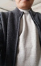 恒源祥純羊毛絨衫純羊毛開(kāi)衫外套男立領(lǐng)拉鏈針織衫秋冬季休閑毛衣 曬單實(shí)拍圖