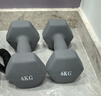 誠悅彩色浸塑啞鈴男女士家用健身肌肉手臂塑形輕重量雅灰6kg*2CY-572 曬單實(shí)拍圖