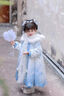 G.duck冬季艾莎公主裙漢服女童中國兒童冰雪奇緣加絨加厚連衣裙斗篷披風(fēng) 冰雪斗篷加裙子 120 建議5~6歲【100-115cm】 曬單實(shí)拍圖