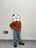Teenie Weenie Kids小熊童裝25年新款秋冬男女寶寶簡(jiǎn)約百搭絞花針織毛衣 橘色 110 cm 曬單實(shí)拍圖
