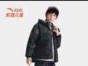 ANTA兒童羽絨服男大童裝2025冬季新款精英籃球加厚保暖三防羽絨服 基礎黑/滿(mǎn)印-3 165 cm 充絨量160g 曬單實(shí)拍圖