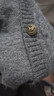 百圖betu女裝冬季新款毛衣翻領(lǐng)假兩件可打開(kāi)穿短毛衫女2411T48 深灰 M 曬單實(shí)拍圖