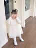 班喜迪女童連衣裙春裝2026洋氣寶寶公主裙周歲禮服春秋嬰兒網(wǎng)紗裙子童裝 米色 90 曬單實(shí)拍圖
