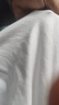 真維斯（Jeanswest）重磅純棉長(cháng)袖t恤男春秋季青少年潮牌內搭寬松大碼圓領(lǐng)打底衫上衣 白色(純色) M (170) (30天質(zhì)量問(wèn)題全額退) 曬單實(shí)拍圖