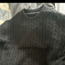 名創(chuàng  )優(yōu)品（MINISO）圓領(lǐng)絞花紋理感針織毛衣男秋冬季保暖抗寒百搭情侶毛衫 黑 2XL 曬單實(shí)拍圖