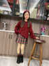 小豬彼特拜年服女童冬裝套裝兒童2025新年衣服秋冬季毛衣紅色連衣裙圣誕節 19741紅色+4512紅色【不含圍巾】 120 cm 曬單實(shí)拍圖
