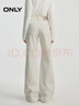 ONLY2025冬季新款舒適四面彈修身喇叭褲長(cháng)褲牛仔褲女|125432075 J2G米白色 M M標準褲長(cháng) 曬單實(shí)拍圖