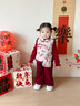 班喜迪女童套裝冬裝新款寶寶公主周歲禮服兒童中式國風(fēng)冬季喜慶拜年衣服 紅色 80 曬單實(shí)拍圖