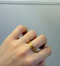 中國黃金（CHINA GOLD）鉆紋黃金戒指女男款情侶款光面素圈對戒情人節生日禮物送女友老婆 鉆紋戒指  圈號14【單個(gè)】約2.1g 曬單實(shí)拍圖