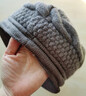 SOOKI中老年人媽媽帽子女冬季保暖盆帽兔毛棉帽加絨奶奶老人防寒毛線(xiàn)帽 咖色 均碼(56-58cm) 曬單實(shí)拍圖