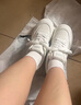 啄木鳥(niǎo)2026新款夏秋季小白鞋女休閑百搭運動(dòng)鞋圓頭配裙子透氣平底板鞋 白色 37 曬單實(shí)拍圖