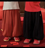 嘟嘟家男童拜年服冬季兒童燈籠褲國風(fēng)加絨加厚女童新年衣服冬 黑色 110 曬單實(shí)拍圖