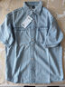 森馬短袖襯衫男復古水洗牛仔外套涼感2025夏新款上衣寬松時(shí)尚百搭 牛仔淺藍88101 XS 曬單實(shí)拍圖