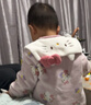 戴維貝拉【Hello Kitty聯(lián)名】冬裝睡衣女童法蘭絨家居服套裝造型 曬單實(shí)拍圖