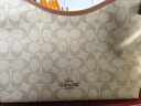 蔻馳Coach Laurel31單肩斜挎手提包經(jīng)典老花流浪包大號女款送女友禮物 淺卡其配淺棕色CR149-IMNLJ 曬單實(shí)拍圖