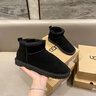 UGG EVERSHEEPSKINS周冬雨同款UGGmini百搭雪地靴低幫短筒皮毛一體厚底5cm增高雪地靴 mini厚底-黑色 37 曬單實(shí)拍圖
