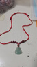 芠拉朱砂吊墜掛繩男女項鏈繩脖子和田玉佛觀(guān)音翡翠掛脖朱砂 紅色時(shí)尚款A03-101 曬單實(shí)拍圖