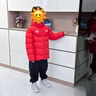 李寧（LI-NING）兒童羽絨服紅色青少年男女大童26冬季新款防潑水加厚鴨絨保暖外套 榮耀紅 【防潑水】絨子含量85% 170 曬單實(shí)拍圖