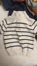 齊齊熊男童毛衣秋冬季兒童新款加厚半高領(lǐng)寶寶條紋打底衫針織童裝 曬單實(shí)拍圖