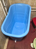 捷貝（Jebe baby） 捷貝成人浴桶塑料兒童大人洗澡盆家用大號洗澡桶沐浴盆泡澡桶 成人加厚藍色無(wú)蓋 曬單實(shí)拍圖