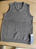 羅蒙（ROMON）100%純羊毛衫男保暖厚款V領(lǐng)背心男秋冬季休閑寬松馬甲坎肩毛衣男 曬單實(shí)拍圖