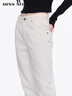 MISS SIXTY含羊絨牛仔褲女裝白色低腰寬松復古顯瘦蘿卜褲錐形褲子 白色 29 曬單實(shí)拍圖
