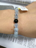 京瑩【五行補水】天然海藍寶水晶手鏈男女款護身符轉運黑曜石手串禮物 曬單實(shí)拍圖