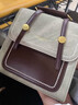天丂復古通勤質(zhì)感手提包2025秋冬新款小眾韓版雙肩背包小方包洋氣女包 灰色背包帶掛件 曬單實(shí)拍圖