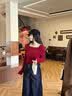ONLY2025秋季新款一字肩坑條紋修身針織長袖打底衫女|125324015 F16 里約紅色 XS 曬單實拍圖