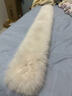 新款仿狐貍毛圍巾保暖加厚雙面毛絨冬季圍脖加寬經(jīng)典款時(shí)尚大毛領(lǐng) 米白 曬單實(shí)拍圖
