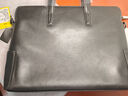 澳懿真皮時(shí)尚男包羊皮公文包男士手提包男商務(wù)包單肩包休閑皮包軟皮 黑色款 中包可裝電腦14英寸 曬單實(shí)拍圖