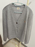 哈吉斯（HAZZYS）女裝 秋季款女士【PHIZ系列】純色寬松V領(lǐng)羊毛開(kāi)衫 灰色GE M (160/84A 38) 曬單實(shí)拍圖