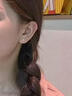 戚小米S999純銀愛(ài)心耳釘女養耳朵耳環(huán)高級感耳蝸釘耳骨釘防過(guò)敏免摘耳環(huán) 閃鉆愛(ài)心耳釘6mm一對【999足銀】 曬單實(shí)拍圖