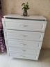 皇翔實(shí)木斗柜五斗柜臥室儲物收納柜簡(jiǎn)約現代斗柜客廳大抽屜式邊柜立柜 五斗白色（80*40*110） 曬單實(shí)拍圖