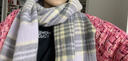 蘇木佰（SOMUBAY）紫色格子圍巾女2025年秋冬季韓系氛圍感加厚保暖感圍脖情人節禮物 香芋紫 曬單實(shí)拍圖