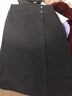羅蒙（ROMON）不規則灰色毛呢半身裙女秋冬季新款高腰中長(cháng)款A字裙氣質(zhì)包臀裙子 灰色 毛呢 M 20/M 2尺      27碼 曬單實(shí)拍圖