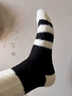 肯奈迪（KENNAIDI）襪子冬季女毛絨襪子秋冬季加厚加絨保暖冬天居家地板睡眠襪 三雙裝【寬條布標+全條紋細+大拼色】 均碼 曬單實(shí)拍圖