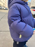 papa爬爬【超級泡芙】冬季新品兒童羽絨服男女童加厚保暖蓄熱外套 藍色 120 曬單實(shí)拍圖