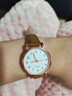 手表女考試靜音熒光點(diǎn)簡(jiǎn)約數字小清新休閑手表磨砂皮腕表 駝色 曬單實(shí)拍圖