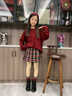 小豬彼特拜年服女童冬裝套裝兒童2025新年衣服秋冬季毛衣紅色連衣裙圣誕節 19741紅色+4512紅色【不含圍巾】 120 cm 曬單實(shí)拍圖