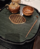 陶尚吟陶瓷天然石材茶臺儲排水兩用式現代簡(jiǎn)約家用辦公小茶盤(pán)功夫茶具 蓮花木紋石觀(guān)窗金 曬單實(shí)拍圖