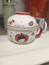 佩爾森可愛(ài)小丸子陶瓷泡面碗帶蓋學(xué)生宿舍大容量釉下彩螺螄粉碗湯碗餐具 【含蓋】小丸子泡面碗 曬單實(shí)拍圖