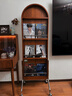 源氏木語(yǔ)實(shí)木穿衣鏡全身鏡落地鏡穿衣鏡(楊木柚木色)0.62m(雙面-有置物架) 曬單實(shí)拍圖