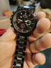 特雷格（0.01）黑武士手表男士全自動(dòng)非機械表日歷防水夜光韓版學(xué)生運動(dòng) 銀鋼黑面 曬單實(shí)拍圖