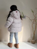 班喜迪女童棉服冬裝2026新款兒童加厚外套寶寶棉衣加絨夾棉童裝冬季棉襖 米色 120 曬單實(shí)拍圖