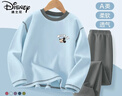 迪士尼童裝洋氣韓版女童秋季套裝卡通可愛(ài)女孩秋裝上衣寬松顯瘦褲子 e迪米奇經(jīng)典K灰藍 160 曬單實(shí)拍圖